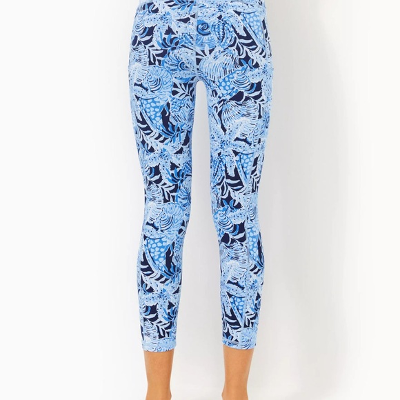 Lilly Pulitzer UPF 50+ Luxletic 24" High Rise Weekender Midi Legging! Sz L - Picture 5 of 12